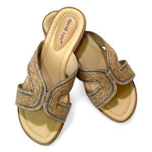 DAVID TATE Thrill Bone Detailed Sandal, NEW! Size 9WW